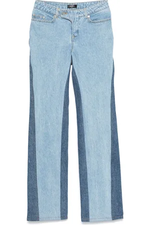 MUGLER Zweifarbige Straight-Leg-Jeans