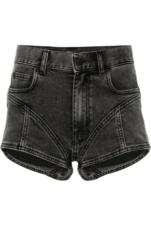 MUGLER Jeans-Shorts im Materialmix