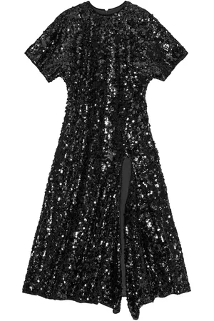 Ganni Samtkleid mit Pailletten