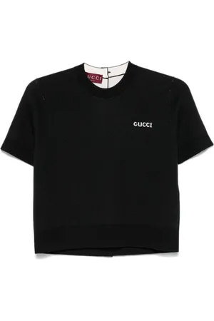 Gucci T-Shirt mit Logo-Intarsie