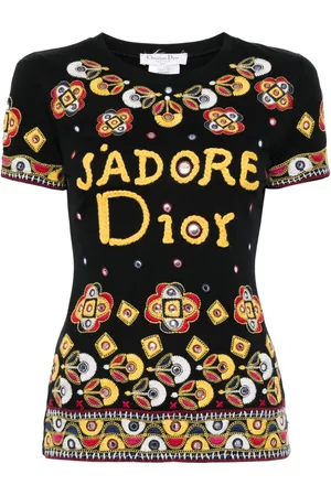 Dior 2004 T-Shirt mit grafischer Stickerei