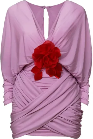 MAGDA BUTRYM Drapiertes Minikleid mit V-Ausschnitt