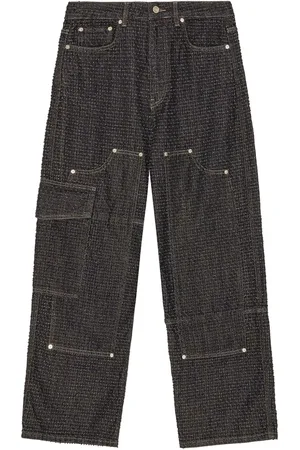 Ganni Fluffy Wide-Leg-Jeans