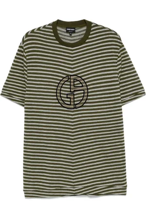 Giorgio Armani T-Shirt mit geflocktem Logo