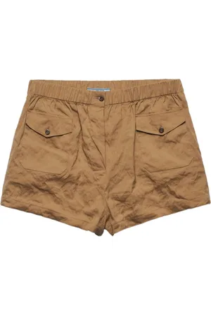 Prada Antiqued Popeline-Shorts