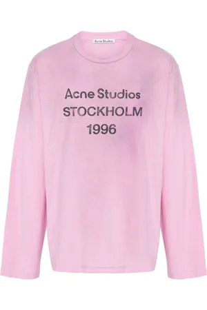 Acne Studios Distressed-T-Shirt mit Logo-Print