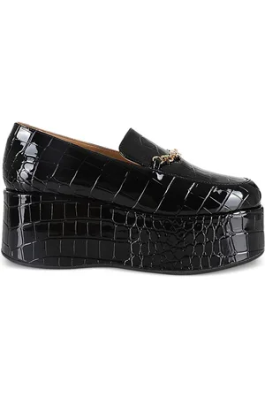 Ganni Loafer mit Kroko-Optik