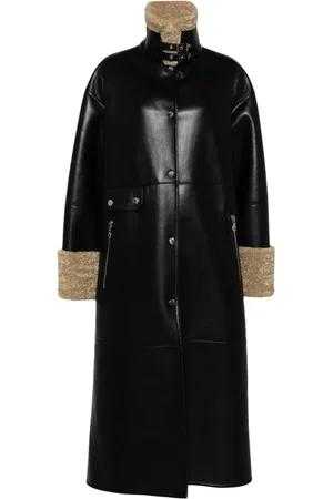 Nanushka Mantel mit Faux Shearling
