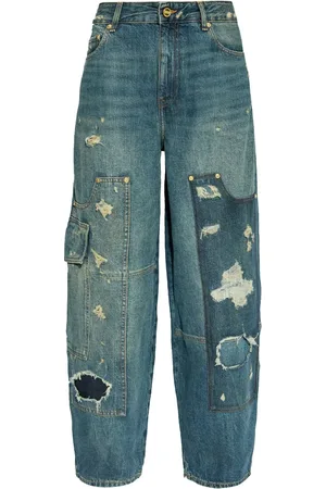 Ganni Weite Jeans mit Cargo-Taschen