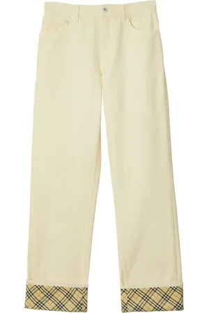 Burberry Gerade Jeans mit Schachbrettmuster