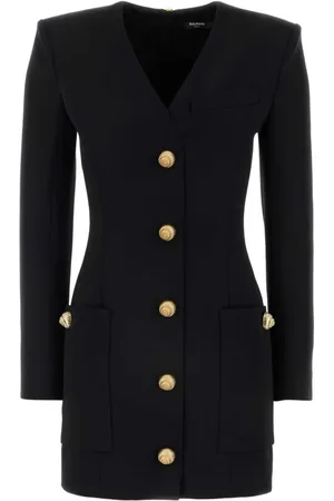 Balmain Minikleid mit gravierten Zierknöpfen