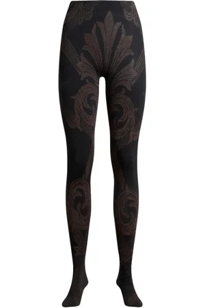 Etro X Wolford Strumpfhose aus Metallic-Jacquard