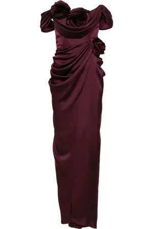 Ana Radu Abendkleid mit Blumenapplikation