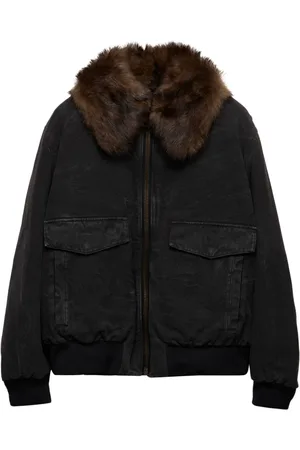 Prada Jacke mit Shearling-Kragen