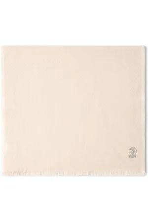 Brunello Cucinelli Schal mit Logo-Stickerei