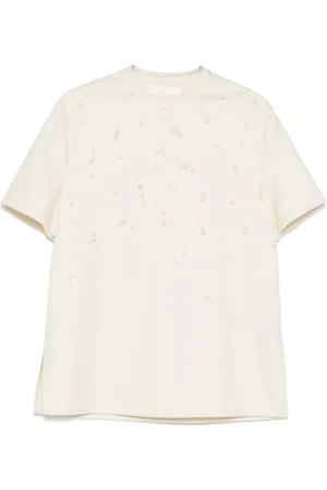 Jil Sander T-Shirt mit Kunstperlen