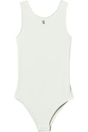Twin-Set X Myfo gerippter Body mit Logo-Schild