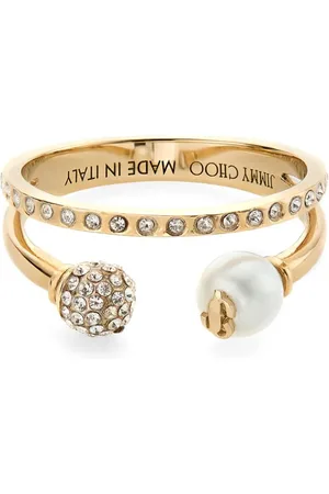 Jimmy Choo Zwei-Finger-Ring mit Logo
