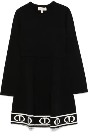 Twin-Set Kleid mit Intarsien-Logo