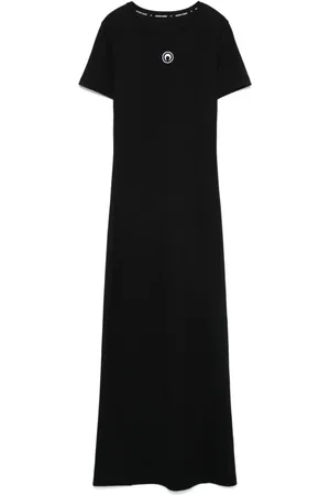 Marine Serre Maxikleid mit Halbmond-Stickerei