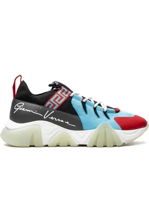 VERSACE Squalo Light Blue/Red Sneakers