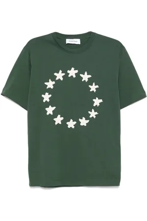 Etudes T-Shirt mit Sternapplikation