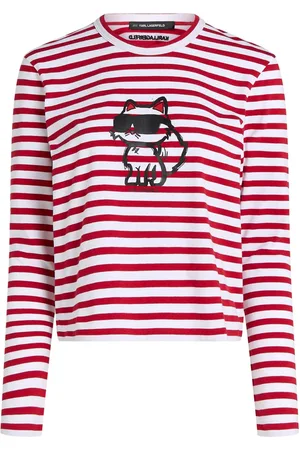 Karl Lagerfeld Gestreiftes Ikon T-Shirt