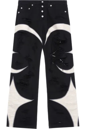 THUG CLUB Gerade Hose im Distressed-Look
