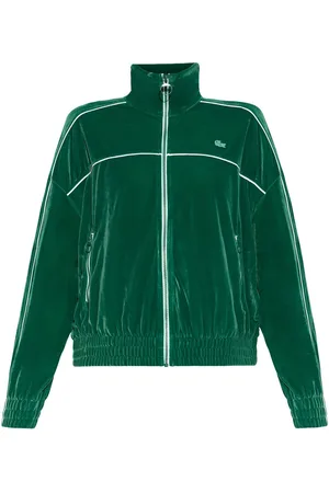 Lacoste Samt-Sportjacke mit Reißverschluss