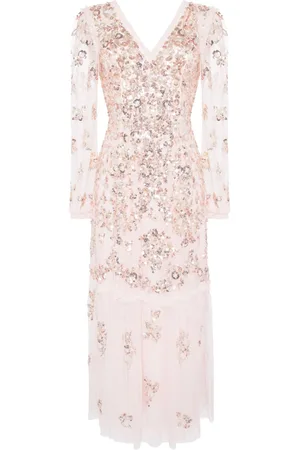 Needle & Thread Paillettenrobe mit V-Ausschnitt