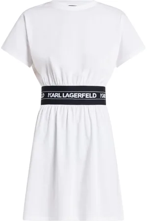 Karl Lagerfeld T-Shirtkleid mit Logo-Streifen