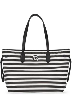 Karl Lagerfeld Gestreifte Ikon Karl Tote Bag