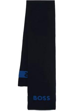 HUGO BOSS Schal mit Intarsien-Logo