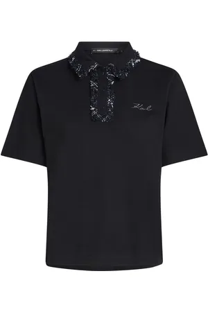 Karl Lagerfeld Poloshirt aus Bouclé
