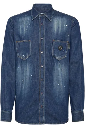 Philipp Plein Klassisches Jeanshemd