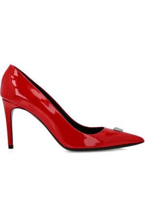 Philipp Plein Lackleder-Pumps mit Totenkopf-Applikation 85mm