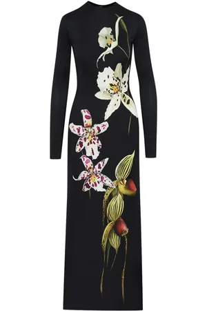 Oscar de la Renta Orchid Maxikleid aus Jersey
