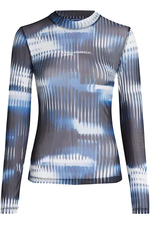 Karl Lagerfeld Mesh-Oberteil mit Glitch-Print