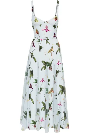 Oscar de la Renta Orchid Maxikleid mit Cady-Einsatz