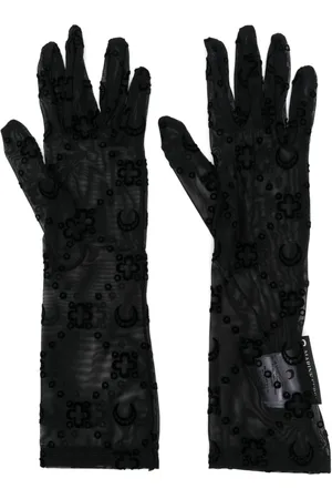 Marine Serre Handschuhe mit beflocktem Monogramm