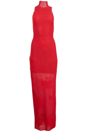 FLEUR DU MAL Racer-Kleid aus Pointelle-Strick