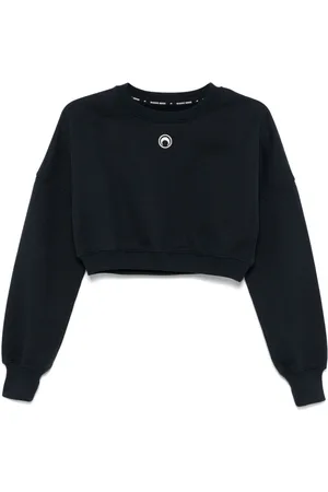 Marine Serre Cropped-Sweatshirt mit Moon-Logo