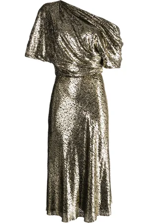 Amsale Midikleid mit drapiertem Oberteil