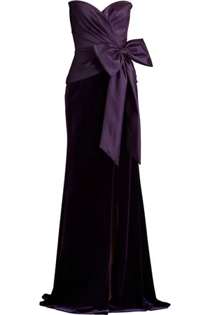 Tadashi Shoji Schulterfreies Abendkleid mit Schleife