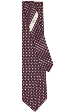 Salvatore Ferragamo Seidenkrawatte mit Cocktail-Print