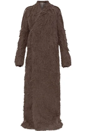 Rick Owens Mantel mit gebürstetem Finish