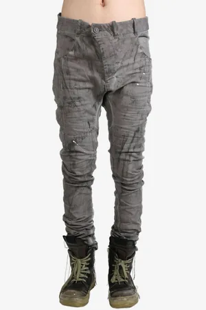 11 BY BORIS BIDJAN SABERI Distress finish trousers