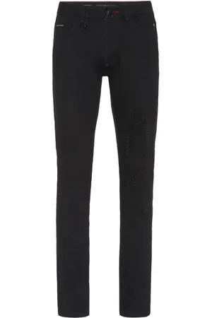 Philipp Plein Super Straight Jeans mit Drachendetail
