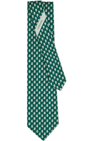Salvatore Ferragamo Krawatte mit Bulldog-Print