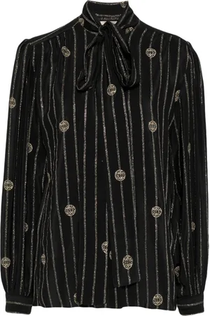 Elie saab Hemd mit Metallic-Nadelstreifen